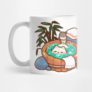 Bathing Onsen Cat Mug